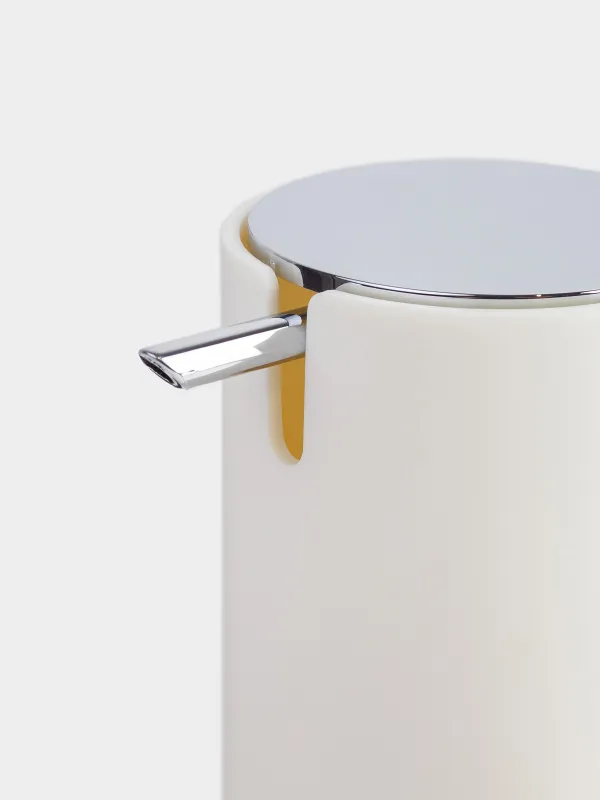 Liquid soap dispenser, 330 ml, plastic, milky, Eleos, image-4