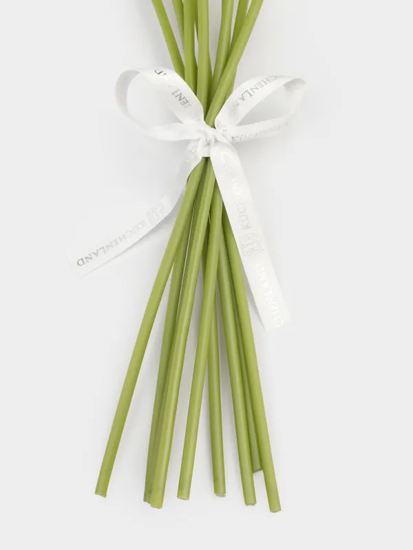 Artificial bouquet, 34 cm, polyurethane/PVC, White calla lilies, Flower garden, image-3