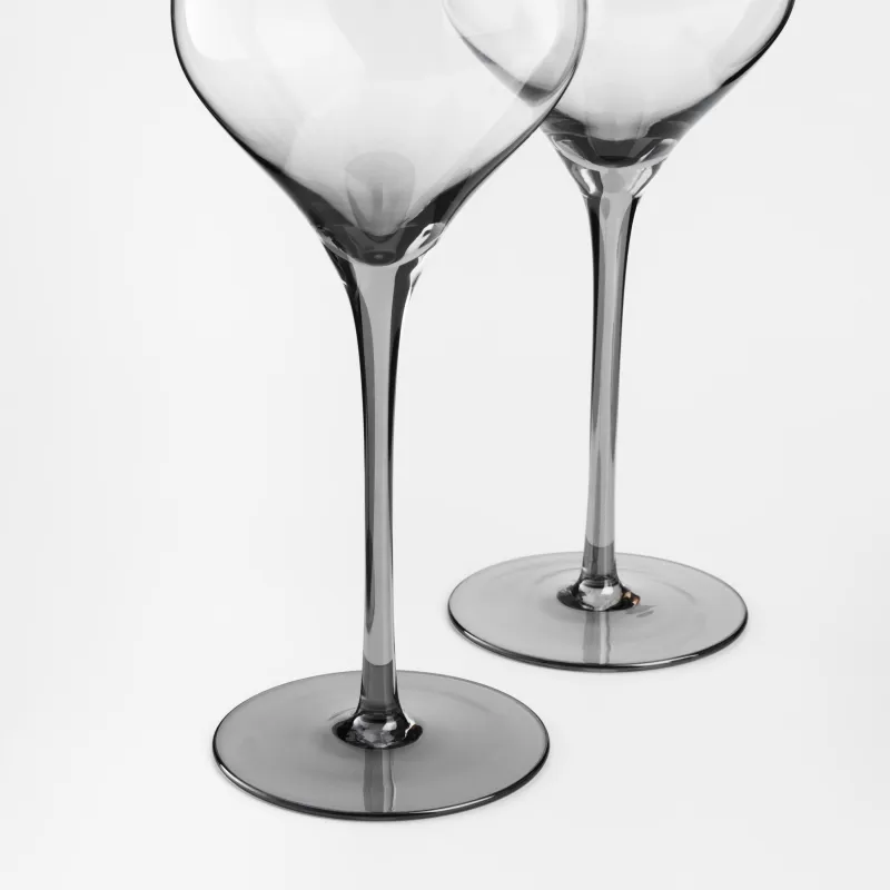 Drinking glass, 460 ml, 2 pcs, crystal glass, grey, Charm L Color, image-4
