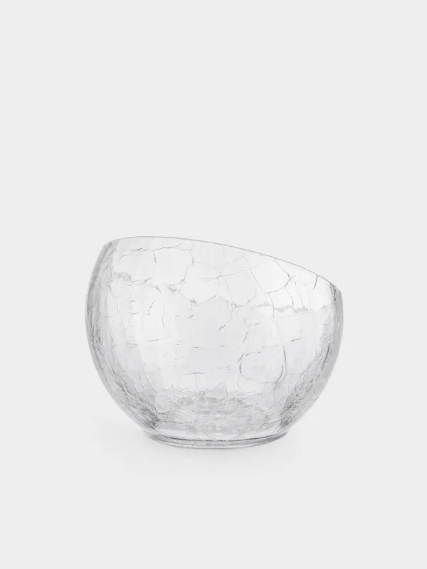 Candy bowl, 12x15 cm, glass, Craquelure, Ice, image-2