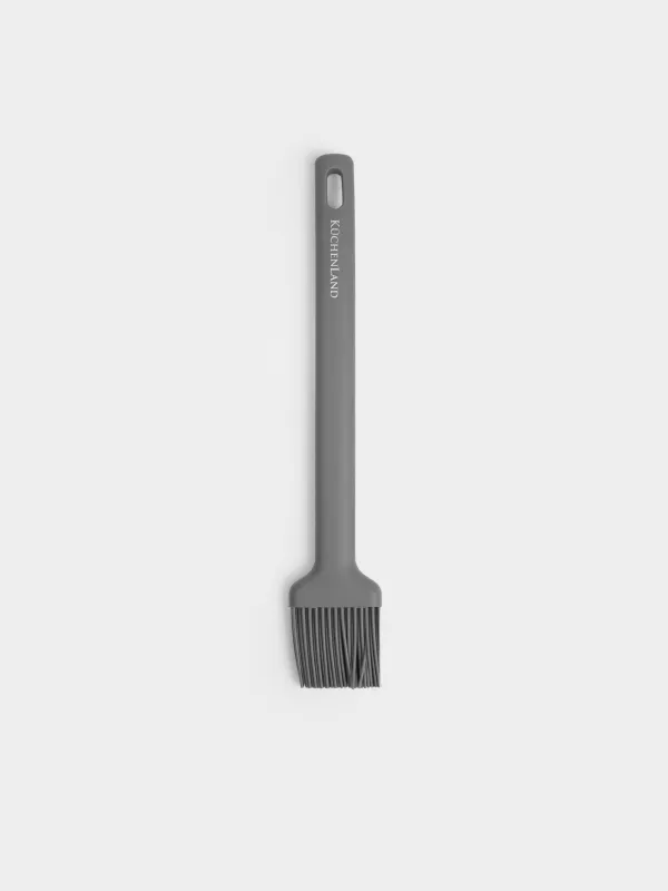 Cooking brush, 27 cm, silicone, grey, Grey steel, image-0