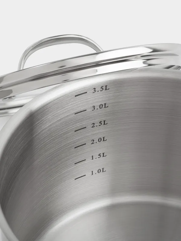 Pot with Lid, 20 cm, 3,8 l, Silver Stone, image-4