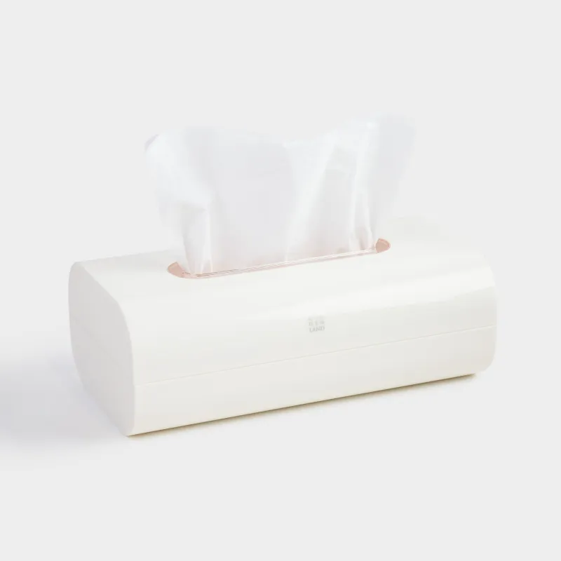 Paper napkin box, 24x14 cm, plastic / acrylic, milky, Eleos, image-6