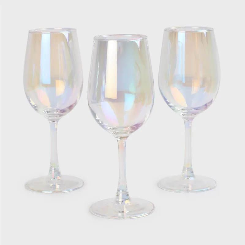 White wine glass, 320 ml, 6 pcs, glass, mother of pearl, Floyd polar