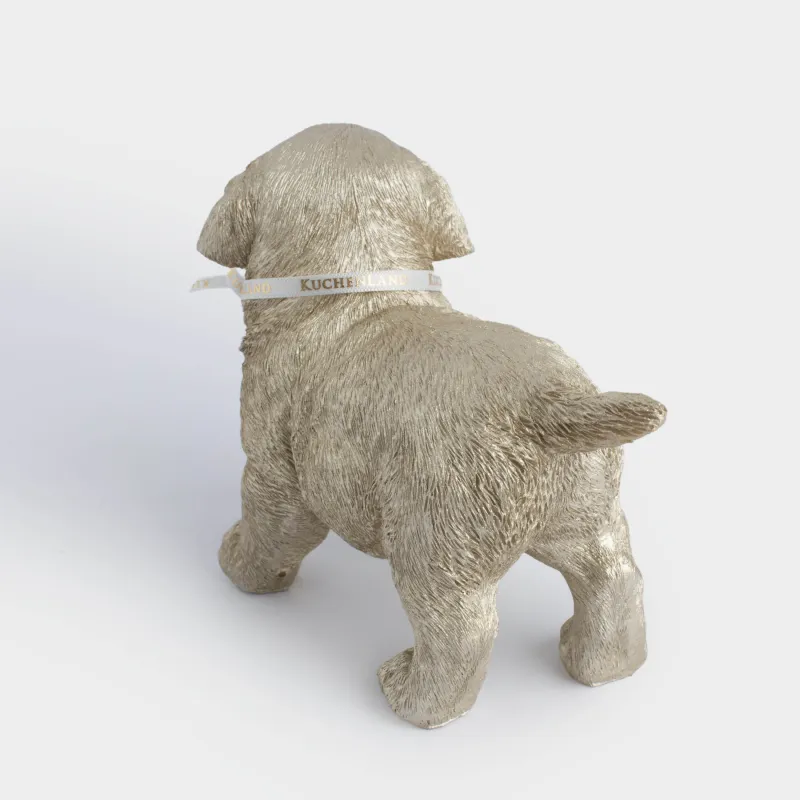 Statuette, 11x17 cm, polyresin, golden, Labrador, Dog, image-4