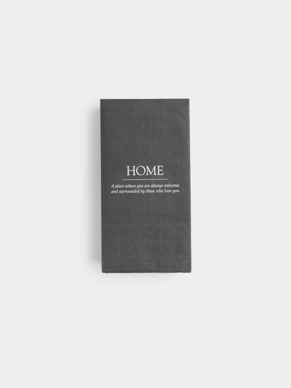 Paper napkins, 33x33 cm, 20 pcs, rectangular, black, Home, Course, image-0