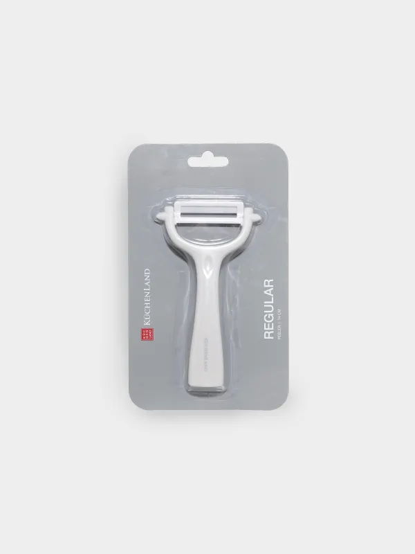 Vegetable peeler, 14 cm, ceramic/plastic, milk, Regular, image-3