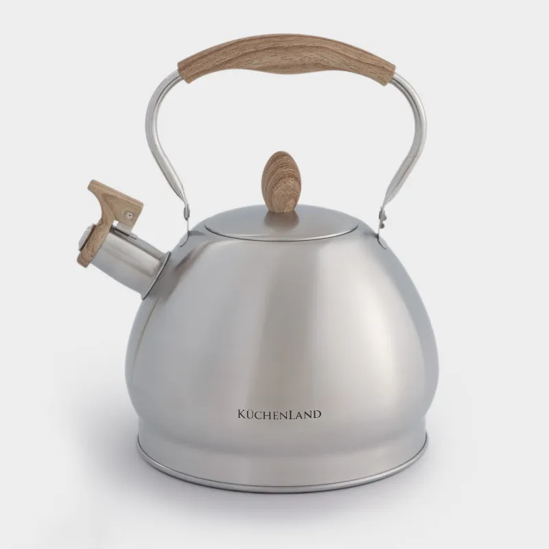 Kettle, 3,4 L, with whistle, steel / nylon, beige / matt, Whistle