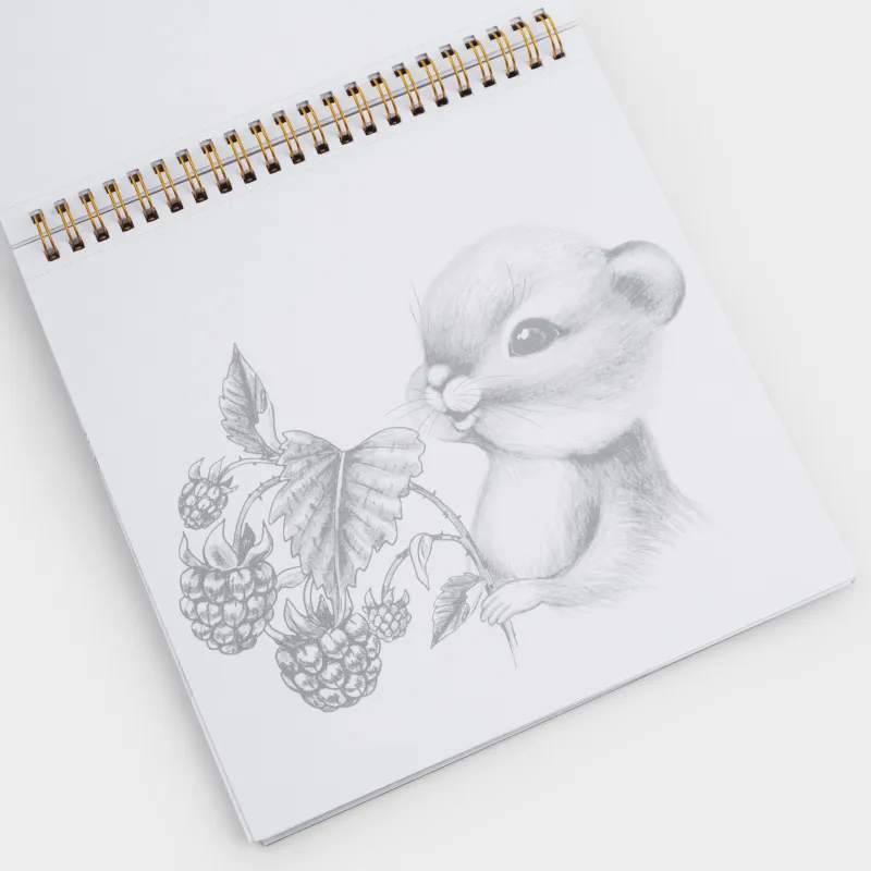 Coloring book, 21x21 cm, 24 sheets, on rings, Animals, Draw, image-5