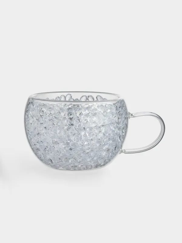 Mug, 270 ml, glass B, with crystals inside, Air decor, image-0