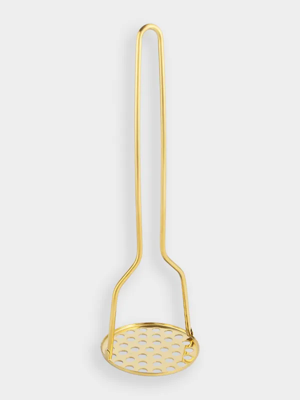 Puree press, 28 cm, steel, golden, Device gold, image-3