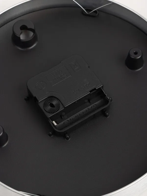 Wall clock, 20 cm, glass/aluminum, round, silver-black, Dial, image-4