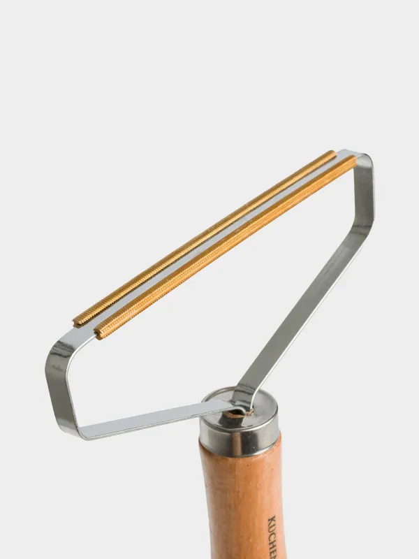 Wool cleaning brush, 16 cm, metal / wood, Black clean, image-4