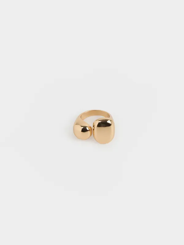 Ring, 2 cm, single size, Metal, Gold, Jewelry, image-2