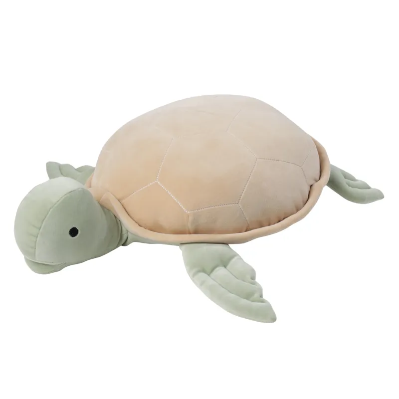 Decorative pillow, 50 cm, spandex, brown-green, Turtle, Aquatic animals, image-0