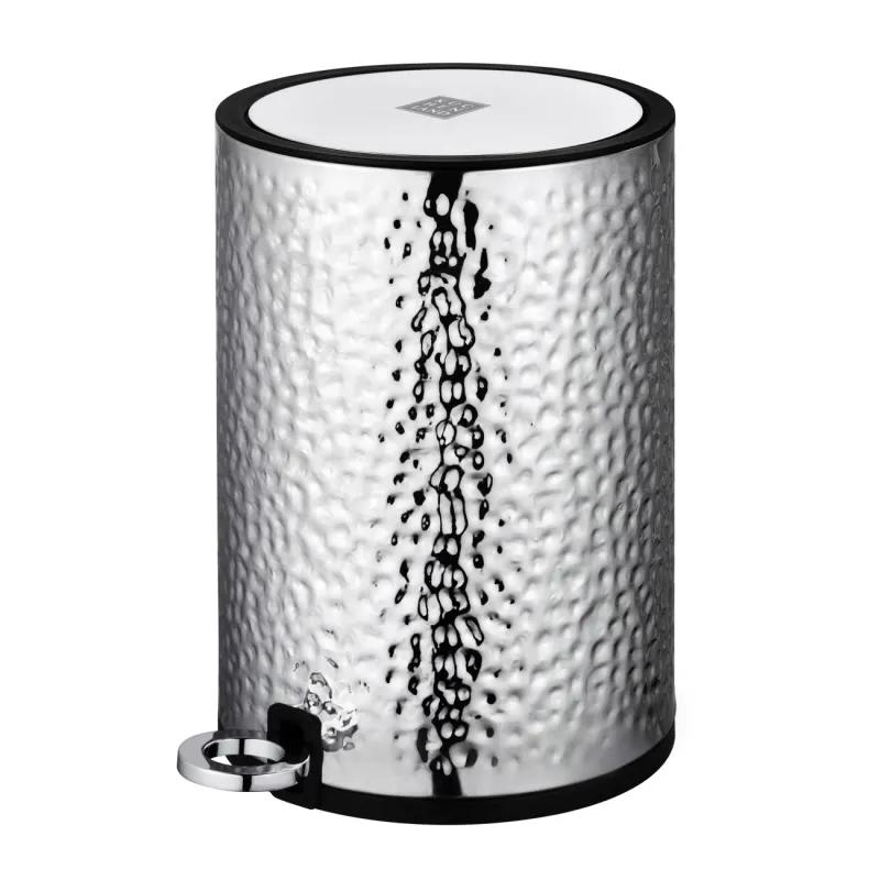 Waste container, 3 l, with pedal, steel, Renaissance