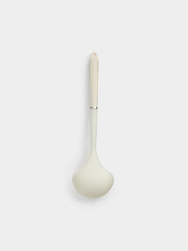 Ladle, 32 cm, silicone/nylon, milky, Milk kitchen, image-3