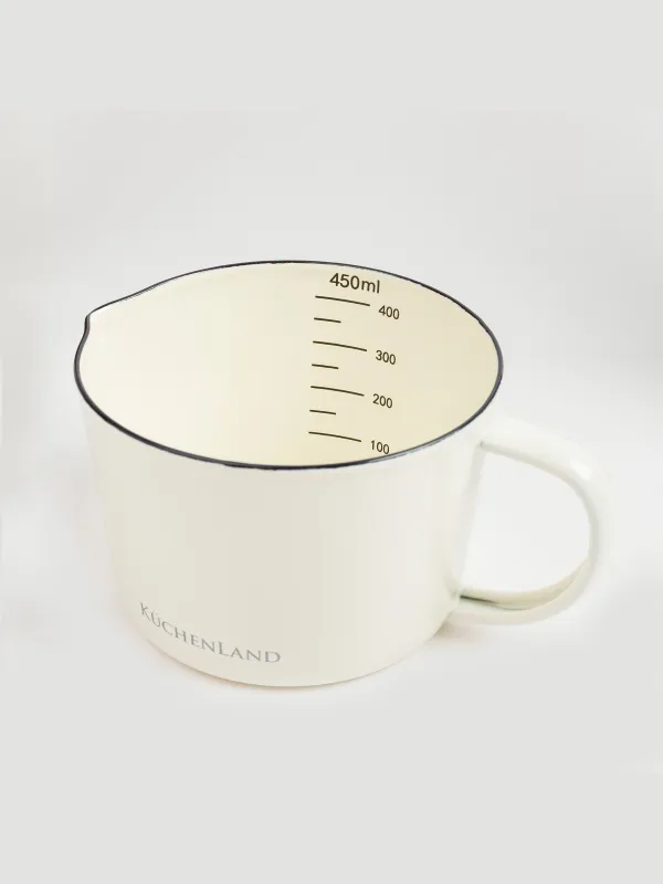 Measuring Mug, 500 ml, enameled metal, milk, Nostalgia, image-4
