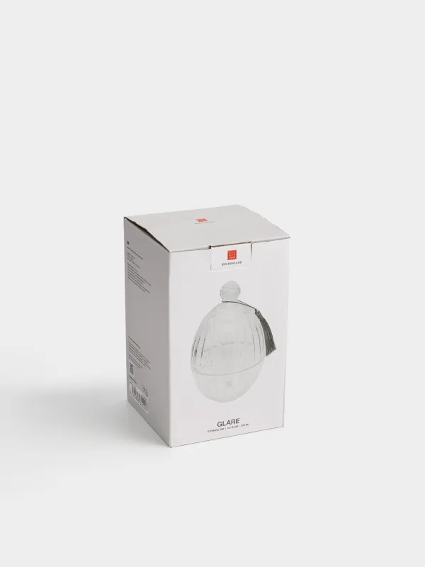 Storage container, 12x18 cm, 380 ml, with brush, glass R, Glare, image-5