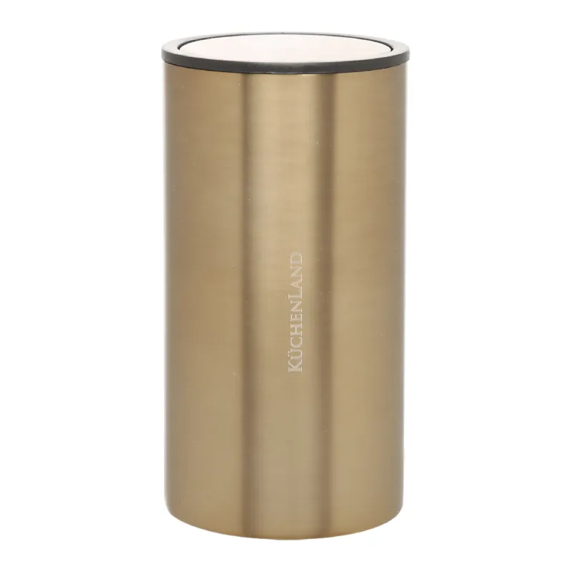 Toothpick container, 10 cm, steel, golden, Classic gold