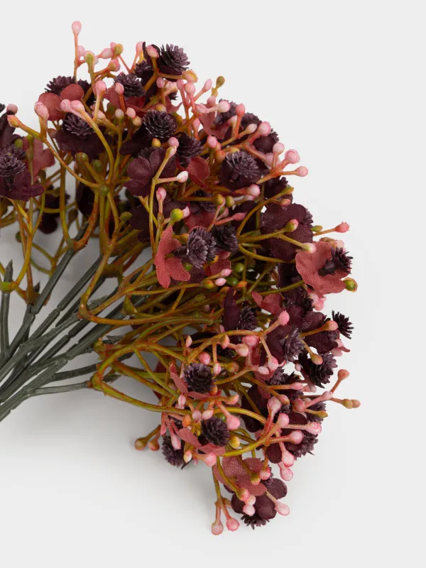 Decorative bouquet 30 cm, plastic, Pink flowers, Flower garden, image-1