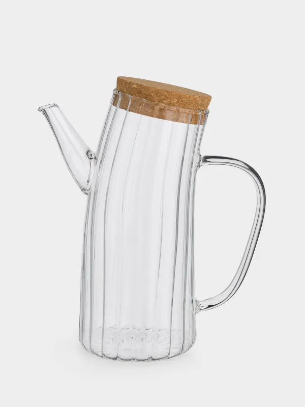 Oil or vinegar container, 750 ml, with lid, glass B, Camellia, image-0