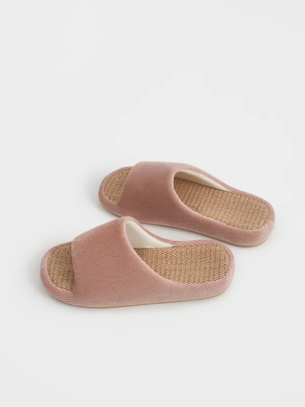 Slippers for women, home, p. 37-38, polyester/spandex, peach, Isla, image-4