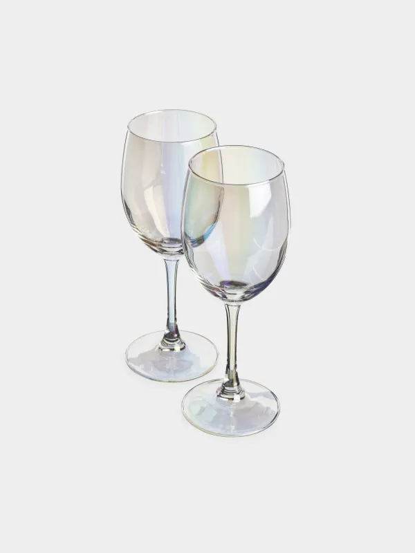 Red wine glass, 420 ml, 2 pcs, glass, mother of pearl, Floyd polar, image-1