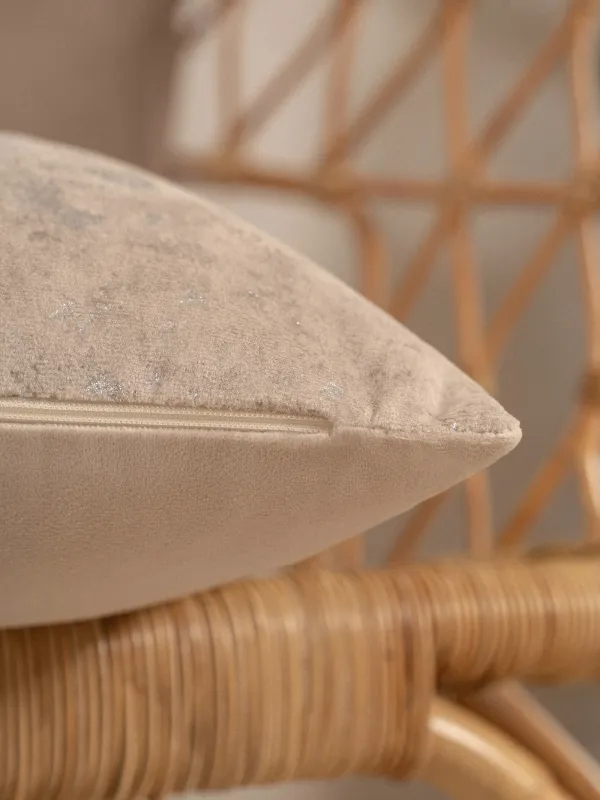 Decorative pillow, 45x45 cm, velvet, beige, Splash, Sparkly, image-7