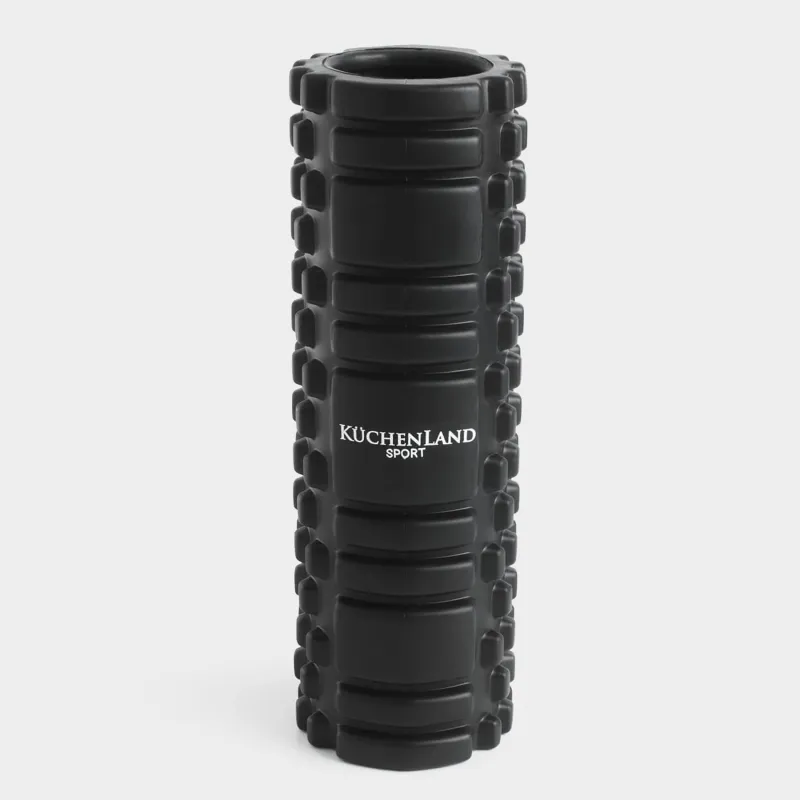 Massage roller, 30 cm, for yoga and fitness, EVA, black, Sport