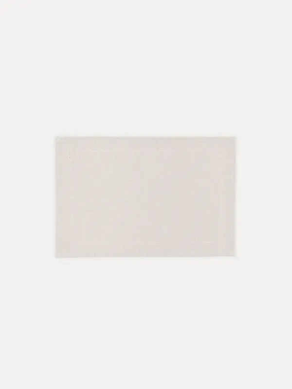 Napkin for appliances, 30x45 cm, polyester, rectangular, silver-cream, Hemstitch, image-0