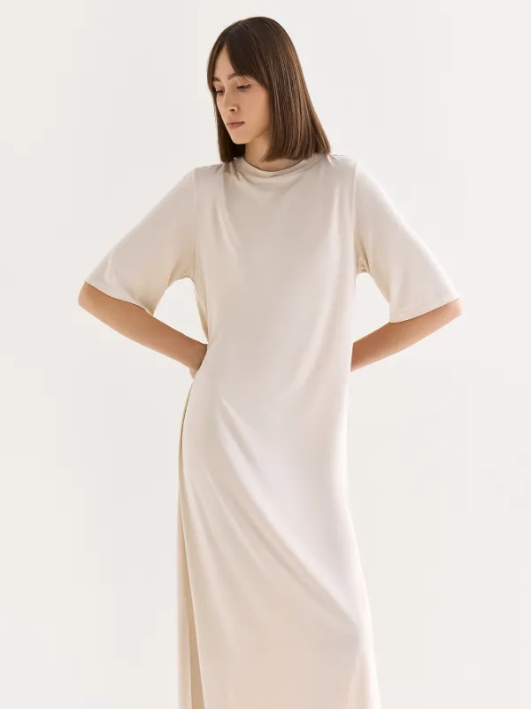 Women's dress, homewear, maxi, size S, viscose / polyester, graphite, Callisto, image-1