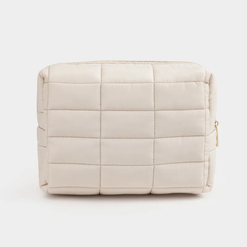 Cosmetic bag, 18x26 cm, quilted, polyester, color, One stitch, image-4