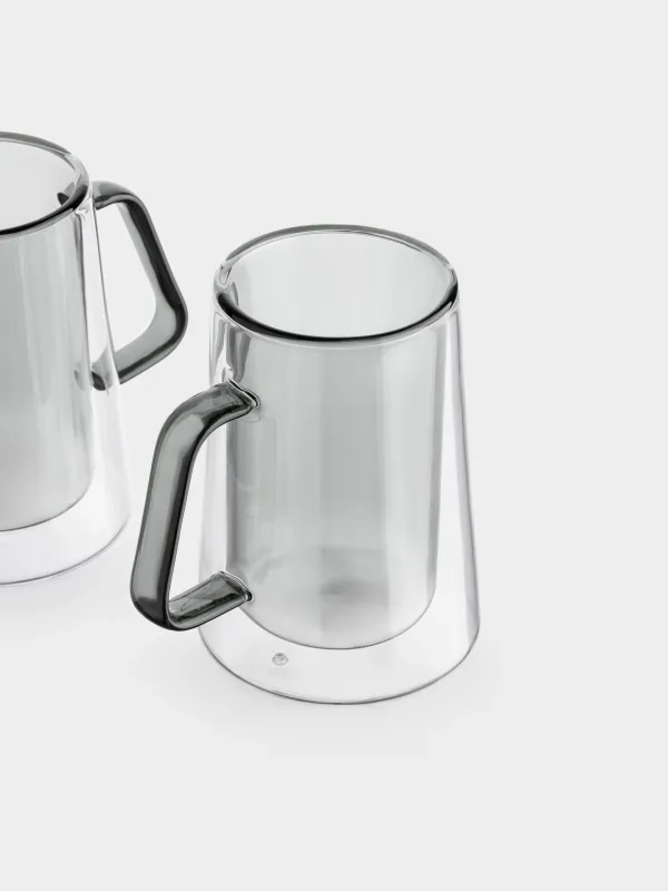 Mug, 300 ml, 2 pcs, glass B, grey, Air Color, image-3