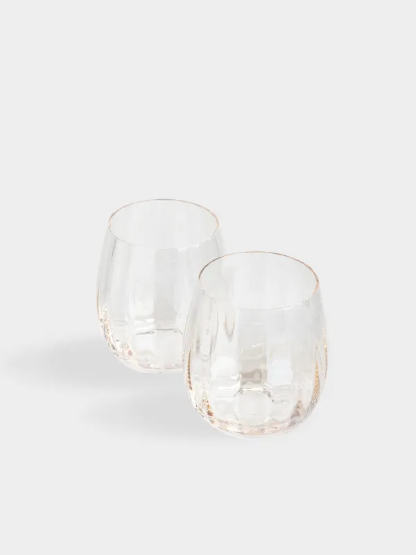 Glass, 10 cm, 450 ml, 2 pcs, glass, beige, Filo R color, image-1