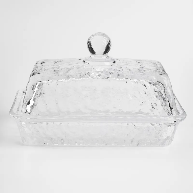 Butter dish, 16 cm, glass, rectangular, Nautilus, image-0