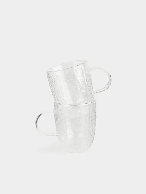 Mug, 400 ml, 2 pcs, glass B, Air ripply, image-0