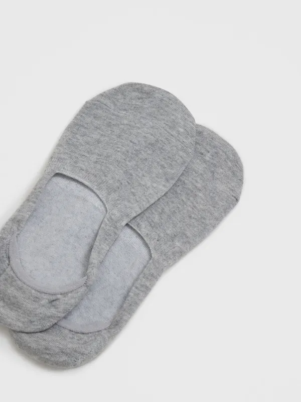 Women's track socks, Size 36-38, cotton / polyester, grey, Basic, image-1