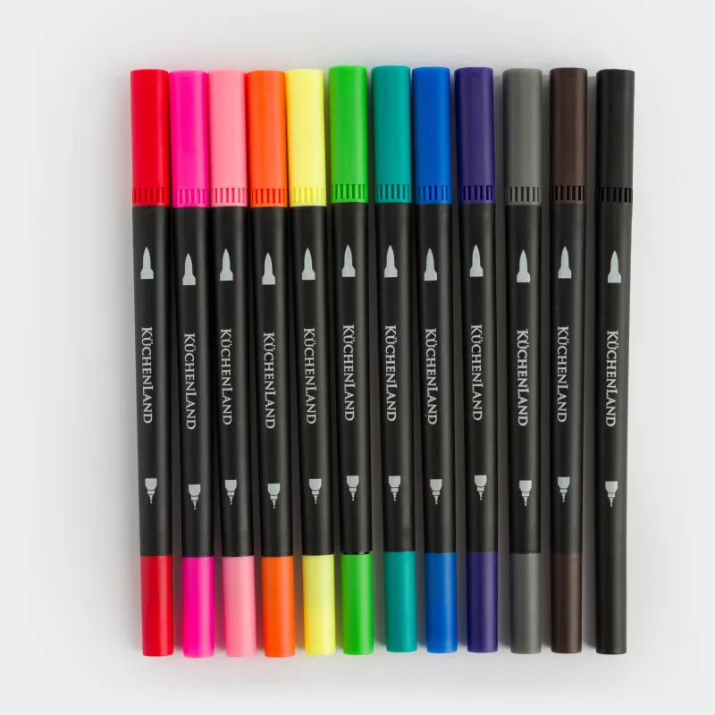 Set of markers, 12 pcs, double, Polypropylene, Draw, image-2