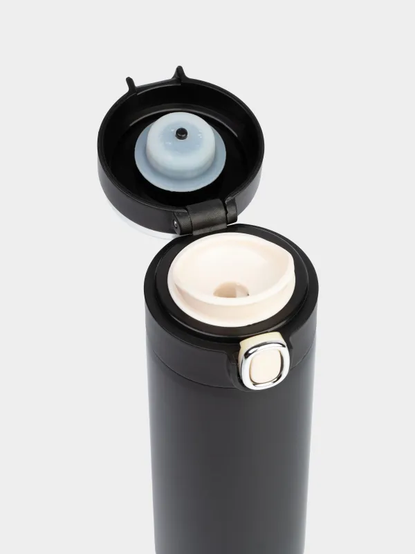 Thermocup, 380 ml, with thermometer, steel / plastic, black, Celsius, image-3