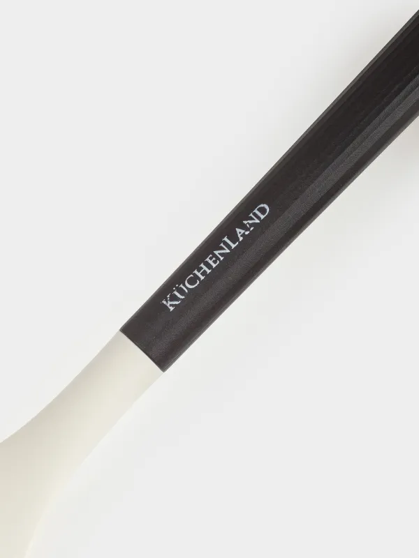 Serving spoon, 32 cm, silicone / plastic, beige-black, Service, image-3