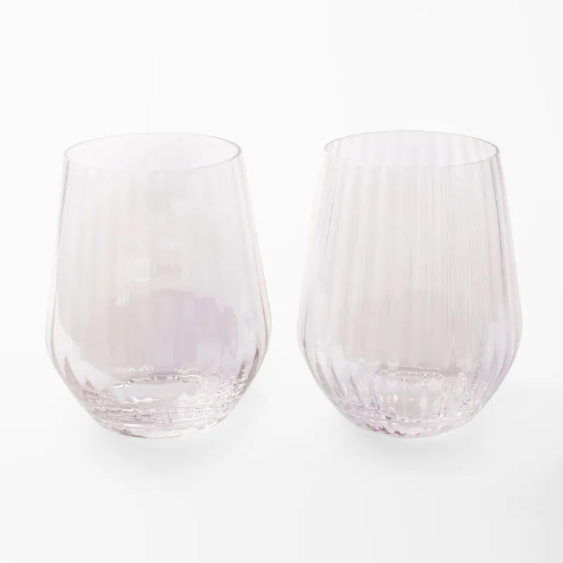 Glass, 11 cm, 450 ml, 2 pcs, glass, mother of pearl, Lombardy R polar, image-0