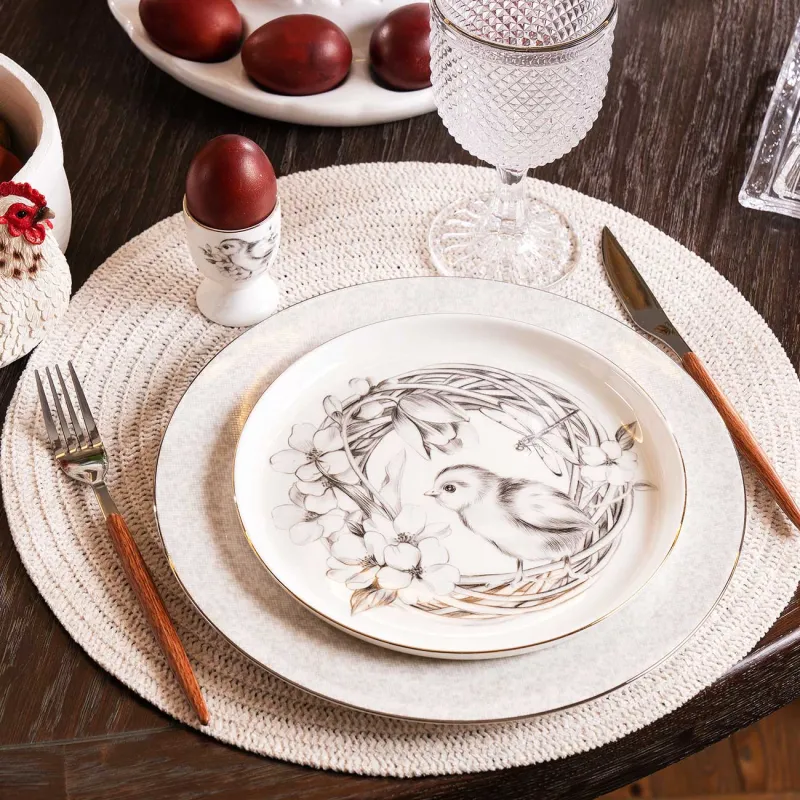 Table knife, 2 pcs, steel / plastic, brown, Oslo, image-2