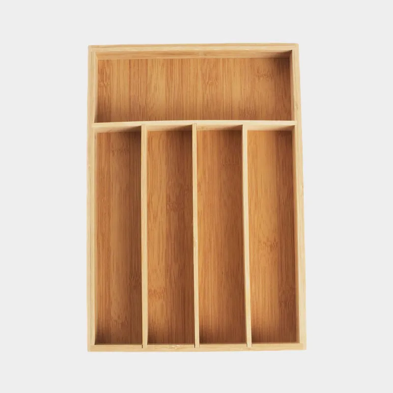 Cutlery tray, 23x33 cm, 5 sectors, bamboo, Bamboo