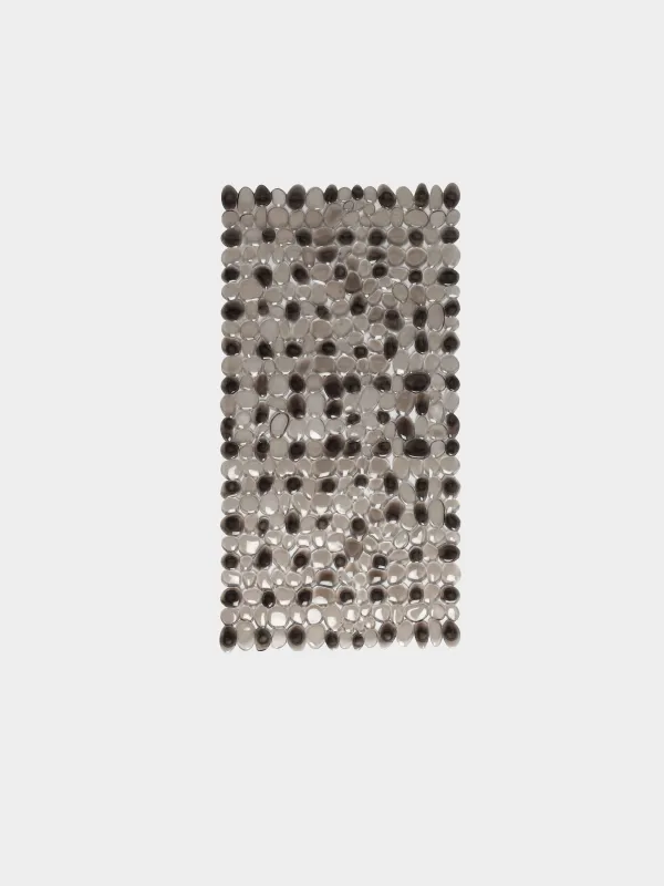 Bath/shower mat, 35x70 cm, with suction cups, PVC, Rectangular, Dark gray, Stones, Pebble, image-0