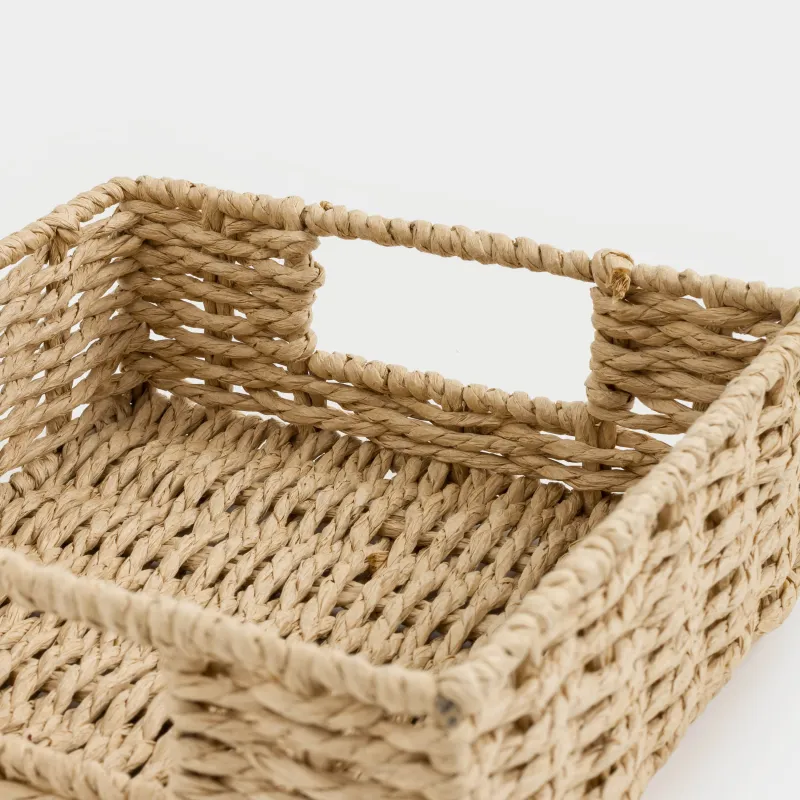 Napkin basket, 18x18 cm, braided, cellulose, Square, Braided, image-3