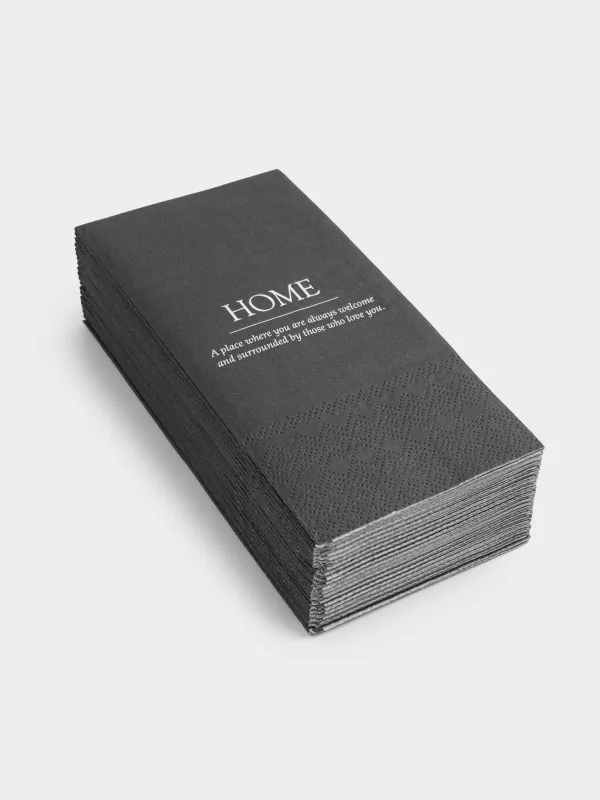 Paper napkins, 33x33 cm, 20 pcs, rectangular, black, Home, Course, image-1