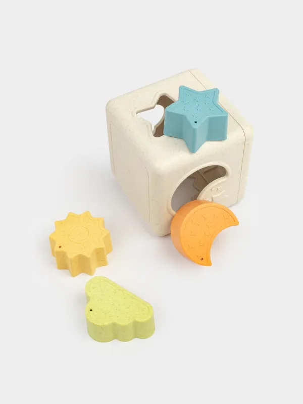 Sorter toy, 11 cm, 5 item, educational, Vegetable fiber / Plastic, Cube, Kiddy, image-2