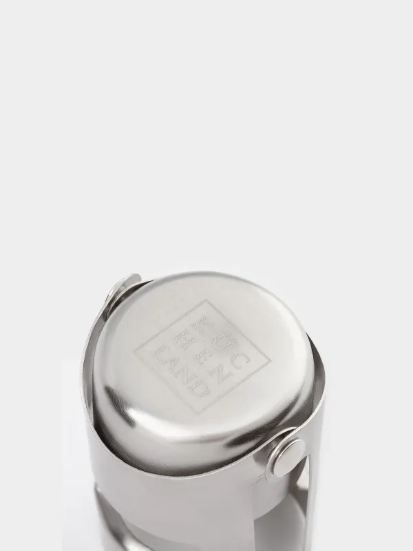 Beverage bottle stopper, 6 cm, metal, silver, Bar, image-6