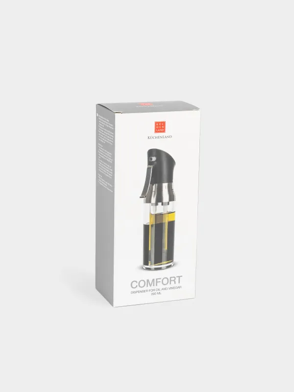 Oil and vinegar spray dispenser, 200 ml, 2 in 1, acrylic / steel, Black, Comfort, image-4
